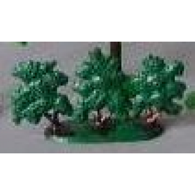 green plant tree flat bush painted with solid base 1950s version