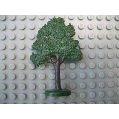 green plant tree flat fruit painted with hollow base with painted apples