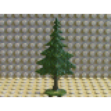 green plant tree flat pine painted with solid base