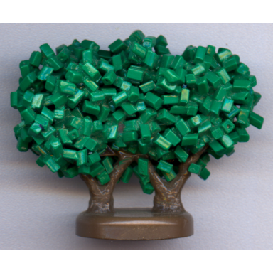 green plant tree granulated bush with 2 trunks