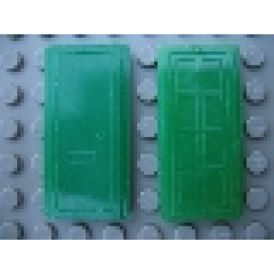 green door for slotted bricks