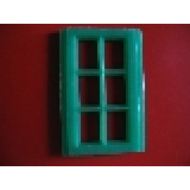 green window 6 pane for slotted bricks