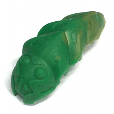 green bionicle rahkshi kraata stage 2 with marbled pattern list head color describe the rest