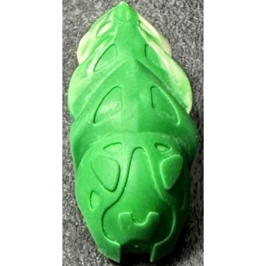 green bionicle rahkshi kraata stage 6 with marbled pattern list head color describe the rest