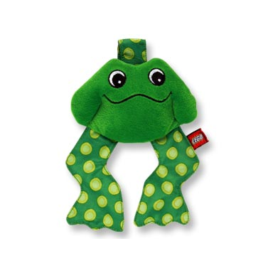 green primo cloth rattle soft frog