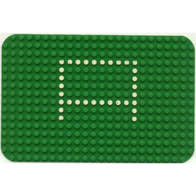 green baseplate 16 x 24 with rounded corners and set 344 dots pattern