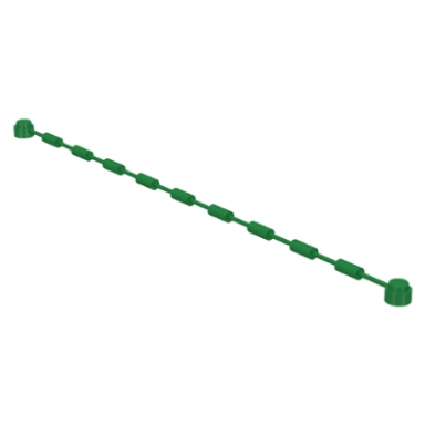 green string with end studs and climbing grips 21l overall with same color studs and grips pattern