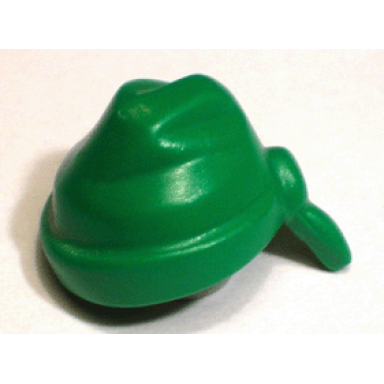 green minifigure headgear hat cloth wrap bandana with single tail in back