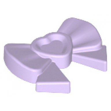 lavender friends accessories hair decoration bow with heart long ribbon and small pin