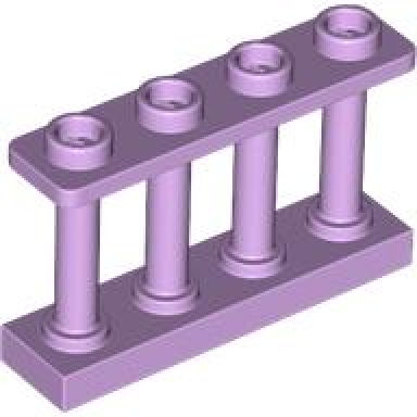 lavender fence 1 x 4 x 2 spindled with 4 studs