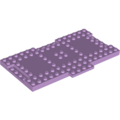 lavender brick modified 8 x 16 x 2 3 with 1 x 4 indentations and 1 x 4 plate