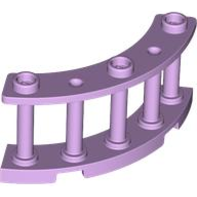 lavender fence 4 x 4 x 2 quarter round spindled with 3 studs