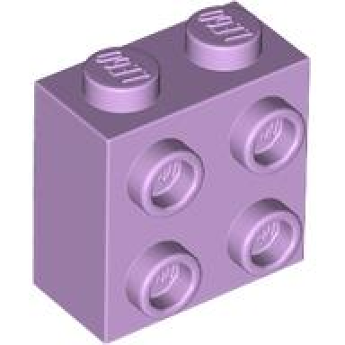 lavender brick modified 1 x 2 x 1 2 3 with studs on side