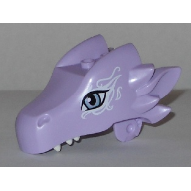 lavender dragon head elves jaw upper with lavender eyes and swirls pattern cyclo