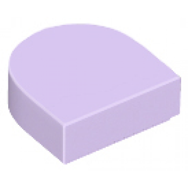 lavender tile round 1 x 1 half circle extended