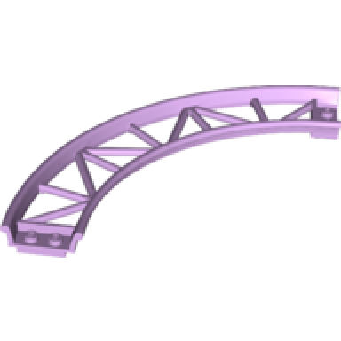 lavender train track roller coaster curve 90 degrees