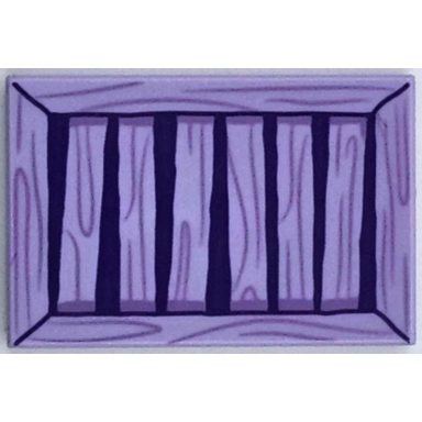 lavender tile 2 x 3 with dark purple shutter with medium lavender wood grain pattern