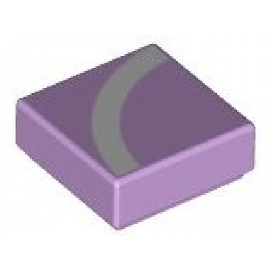 lavender tile 1 x 1 with white quarter arc with lavender outline pattern