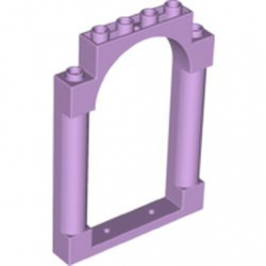 lavender door frame 1 x 6 x 7 arched with notches and rounded pillars