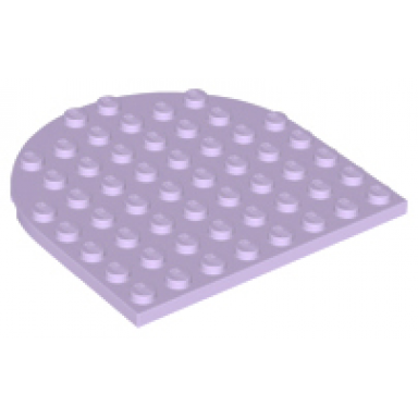 lavender plate round 8 x 8 rounded end