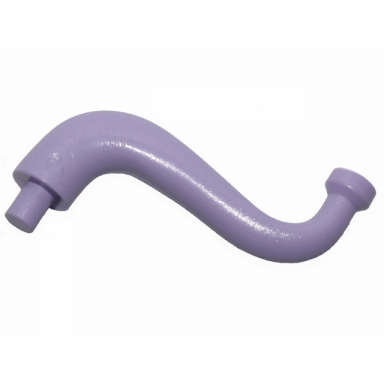 lavender elephant tail trunk with bar end - short curved tip