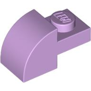 lavender slope curved 2 x 1 with recessed stud