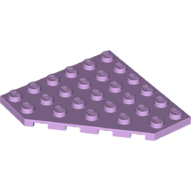 lavender wedge plate 6 x 6 cut corner