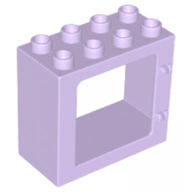 lavender duplo door window frame 2 x 4 x 3 flat front surface completely open back