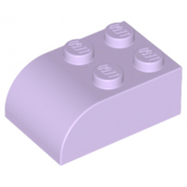lavender slope curved 3 x 2 with 4 studs