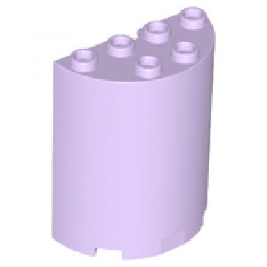 lavender cylinder half 2 x 4 x 4