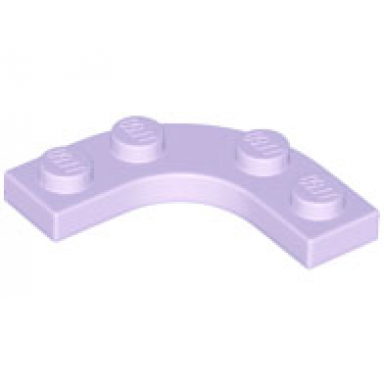 lavender plate round corner 3 x 3 with 2 x 2 curved cutout