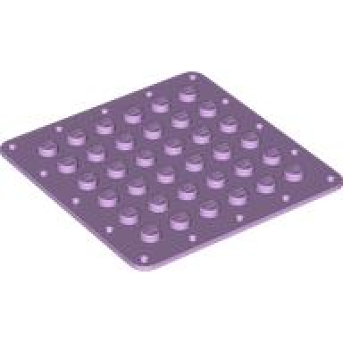 lavender plate modified 6 x 6 flexible rubber with stitching holes
