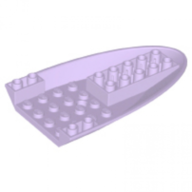 lavender aircraft fuselage forward bottom curved 6 x 10 with 3 holes