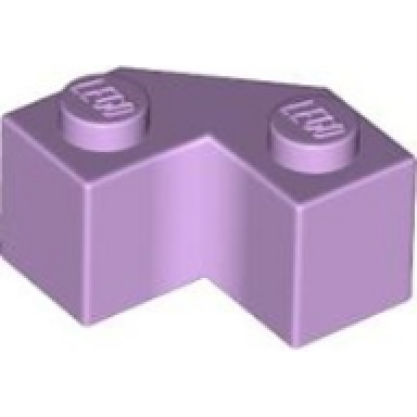 lavender brick modified facet 2 x 2