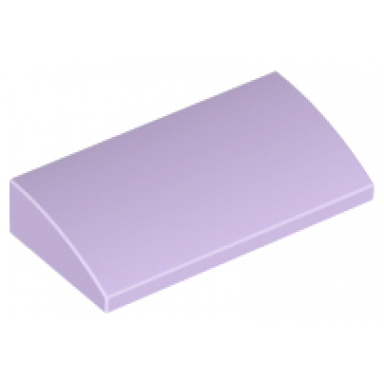 lavender slope curved 2 x 4 x 2 3 with bottom tubes