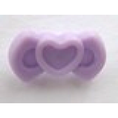 lavender friends accessories bow with heart and small pin