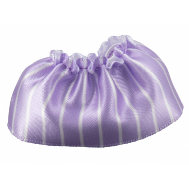 lavender duplo wear cloth skirt satin with white stripes pattern