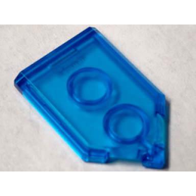 trans-dark blue tile modified 2 x 3 pentagonal