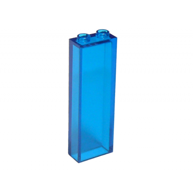 trans-dark blue brick 1 x 2 x 5