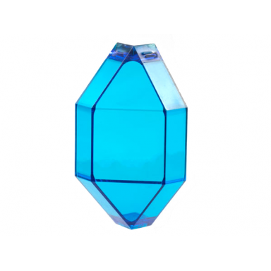 trans-dark blue panel 3 x 3 x 6 corner convex