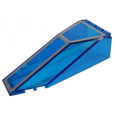 trans-dark blue windscreen 10 x 4 x 2 1 3 canopy with silver lines pattern