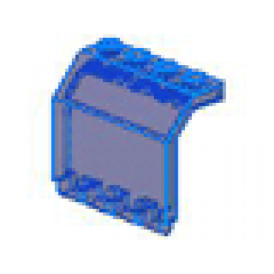 trans-dark blue panel 2 x 4 x 3 1 3 with hinge