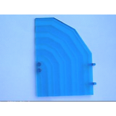 trans-dark blue door 1 x 9 x 11 with clips