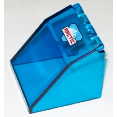 trans-dark blue windscreen 4 x 4 x 3 canopy with arctic logo pattern sticker - set 6575