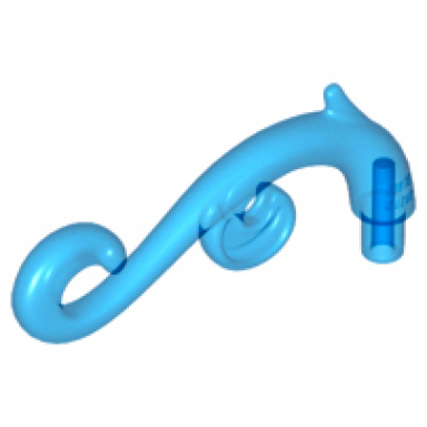 trans-dark blue plant stem curved with bar thorns and swirls
