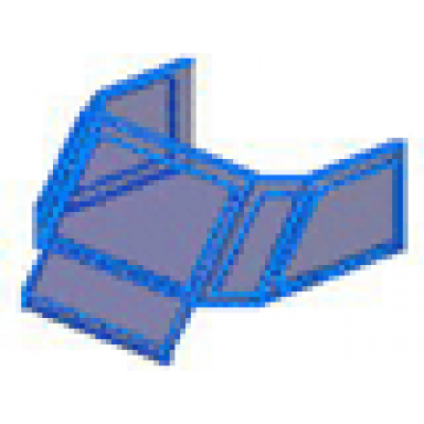 glass for train front sloping top
