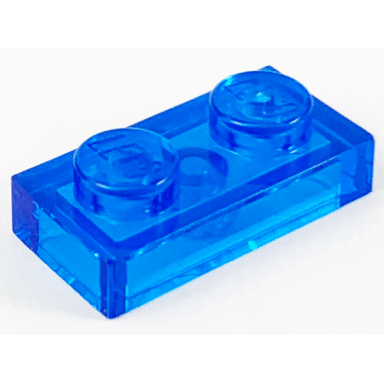 trans-dark blue plate 1 x 2