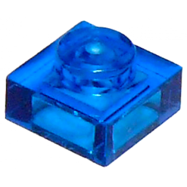 trans-dark blue plate 1 x 1