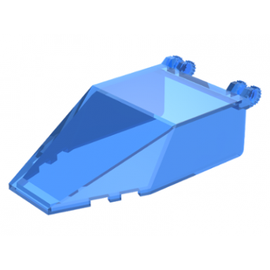 trans-dark blue windscreen 7 x 4 x 1 2 3 with locking dual 2 fingers 9 teeth