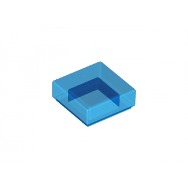 trans-dark blue tile 1 x 1